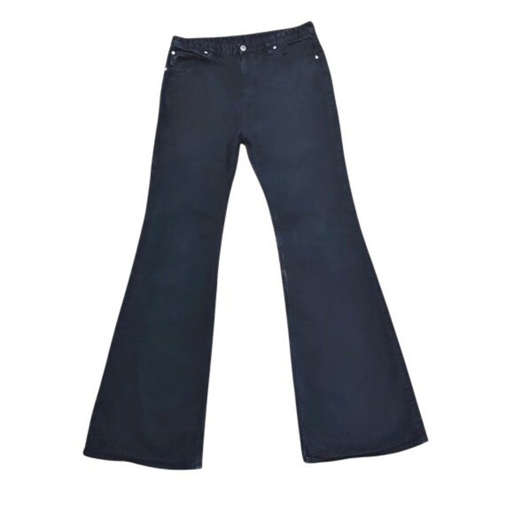 VICTORIA BECKHAM VVB Jet Black Extreme Flare Jeans X-Tall Inseam | Women's 32